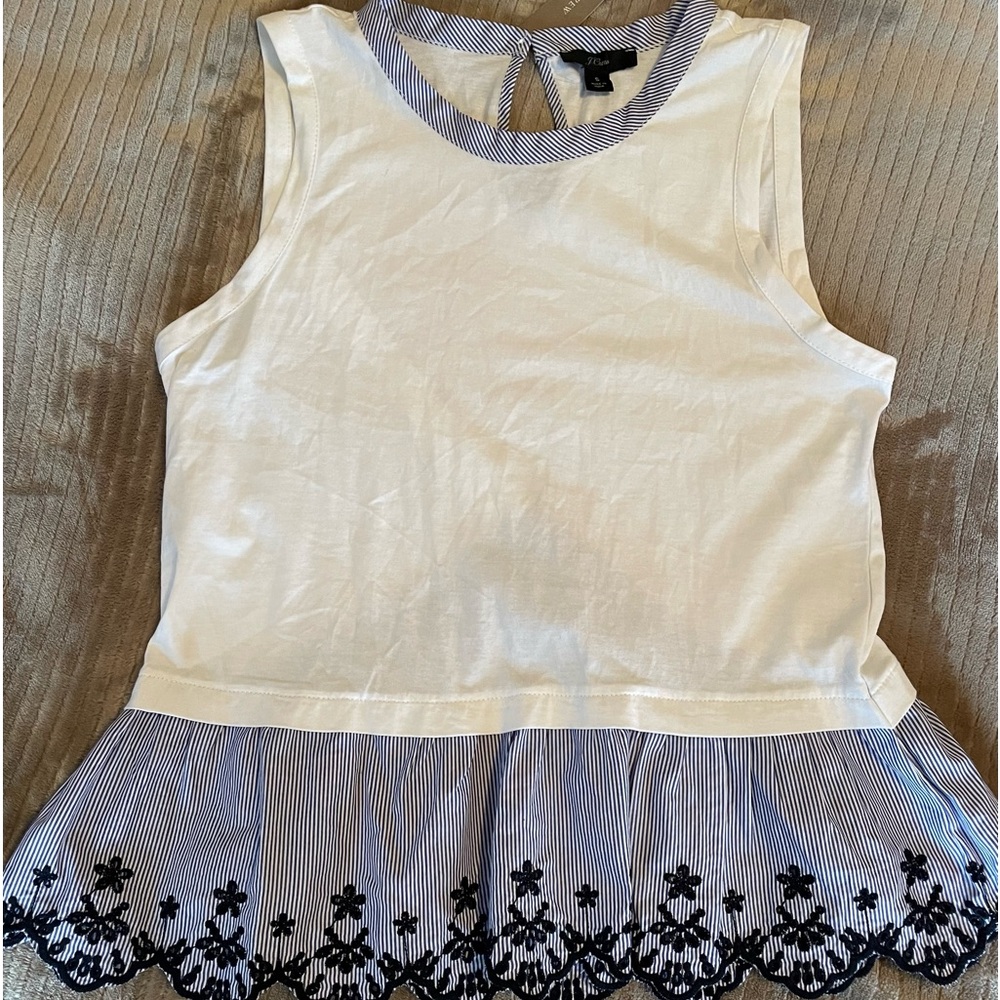 NWT J Crew Peplum tulip-back tank top